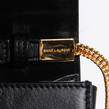 Saint Laurent Calfskin Mini Y Ligne Crossbody Pochette Bag Black 6 of 9