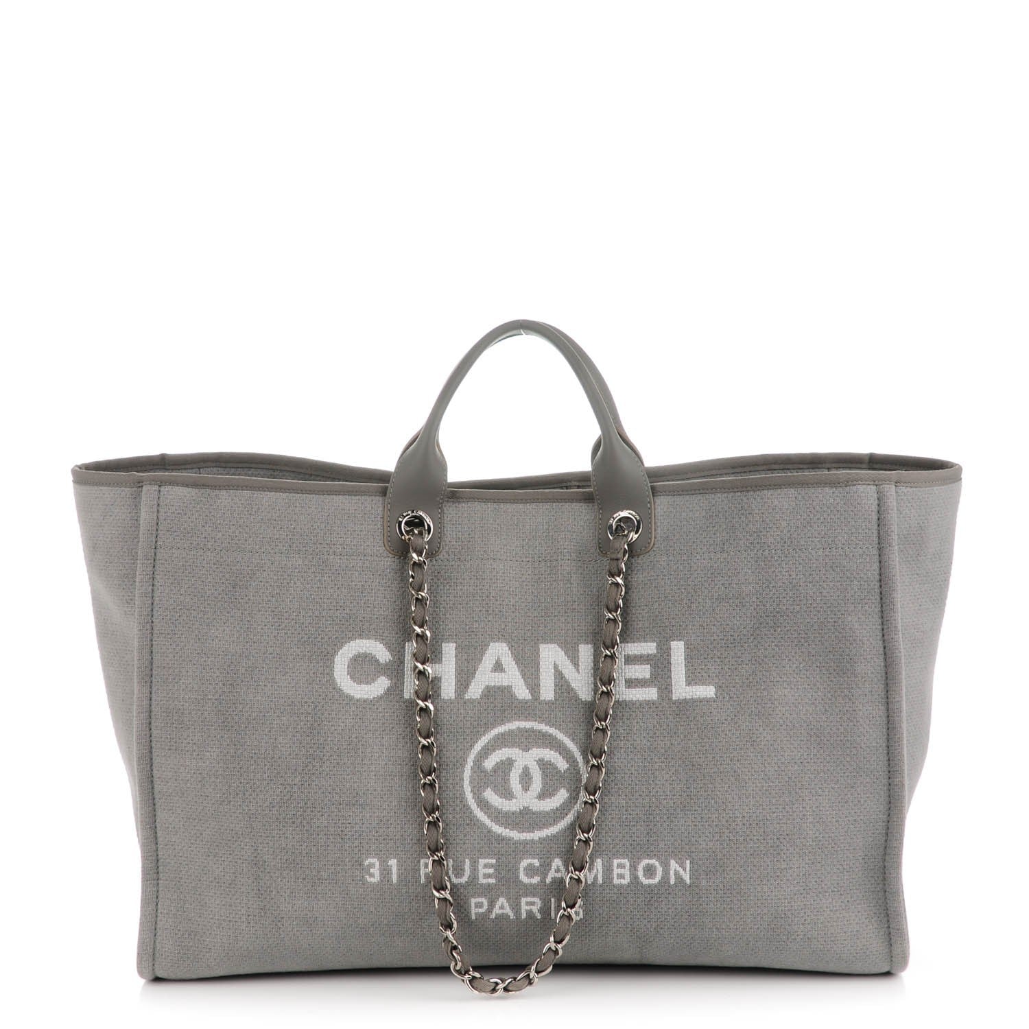 Chanel Canvas Deauville Extra Large Tote Grey 1 of 7