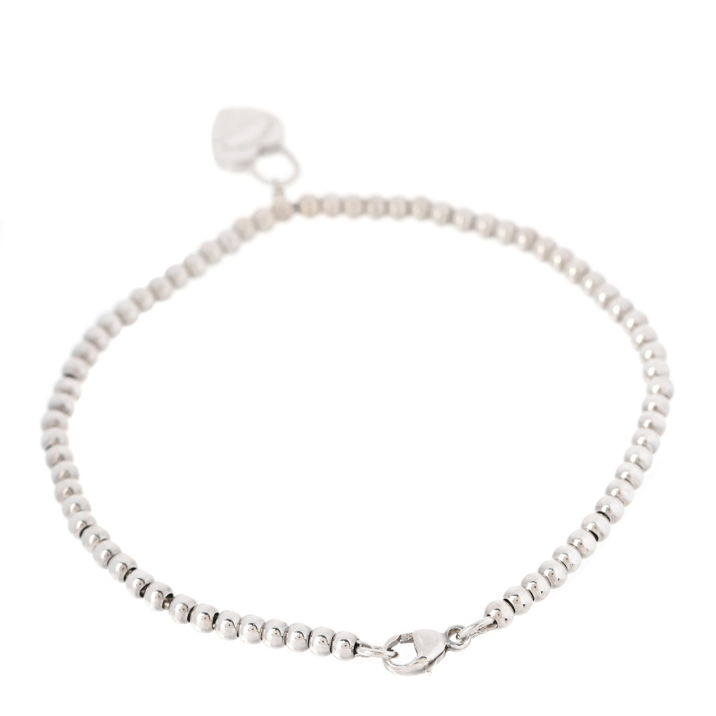 Sterling Silver 3mm Return to Tiffany Heart Lock Bead Bracelet