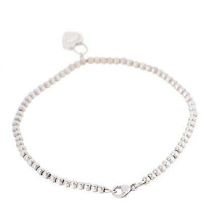 Tiffany Sterling Silver 3mm Return to Tiffany Heart Lock Bead Bracelet 3 of 5