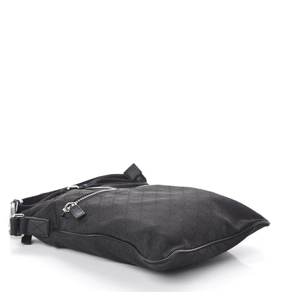 Gucci Nylon Monogram Small Flat Messenger Bag Black 4 of 9