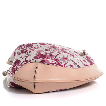 Gucci Canvas Floral Flora Peggy Bamboo Top Handle Hobo 4 of 7