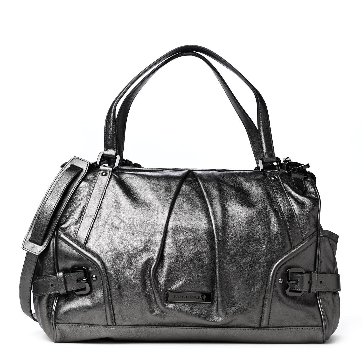 Burberry Metallic Calfskin Miley Diaper Bag Trench 1 of 4