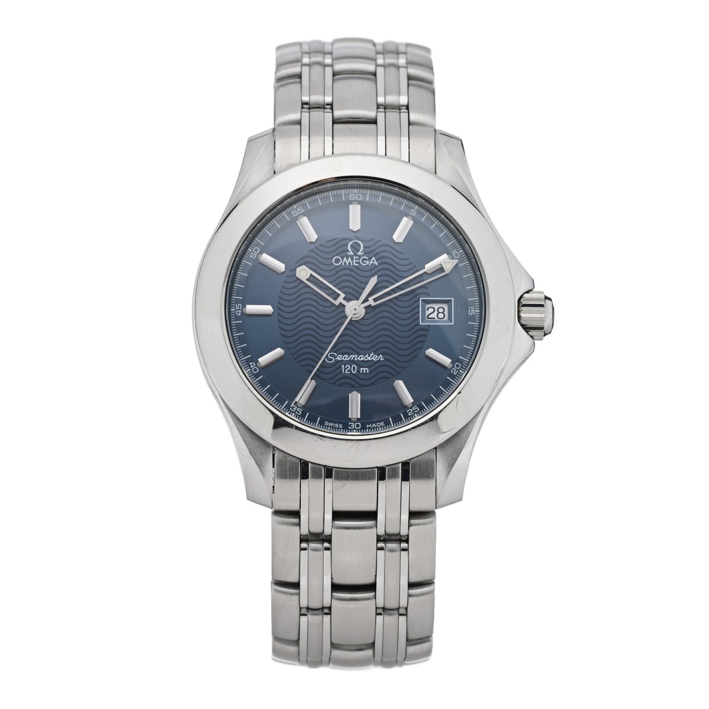Stainless Steel 36mm Seamaster 120M Quartz Watch Blue 2511.81