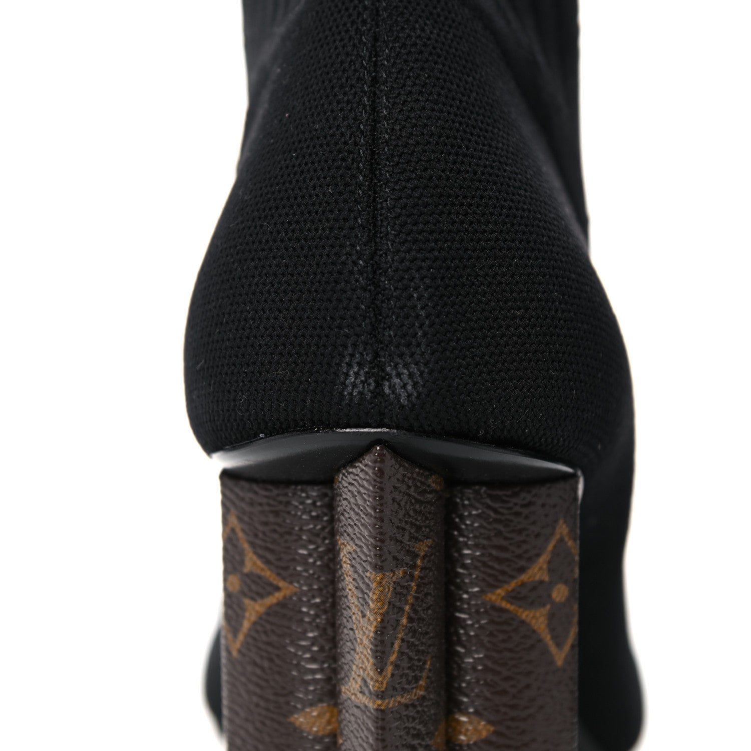 Louis Vuitton Monogram Stretch Fabric Silhouette Ankle Boots 40.5 Black 11 of 11