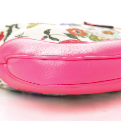 Gucci Canvas Flora Medium Jackie Hobo Fuchsia 8 of 10