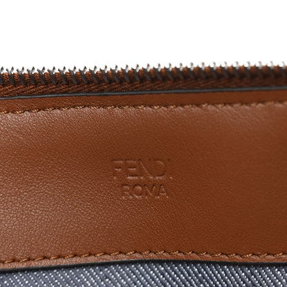 Fendi Denim Vitello Grace FF Mini By The Way Boston Bag  Blue 6 of 9