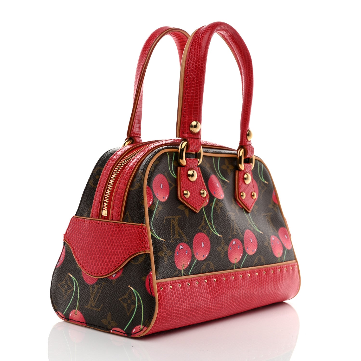 Louis Vuitton Lizard Monogram Cerises Neo Deauville 3 of 10