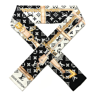 Louis Vuitton Silk Monogram Confidential Bandeau Black 1 of 7