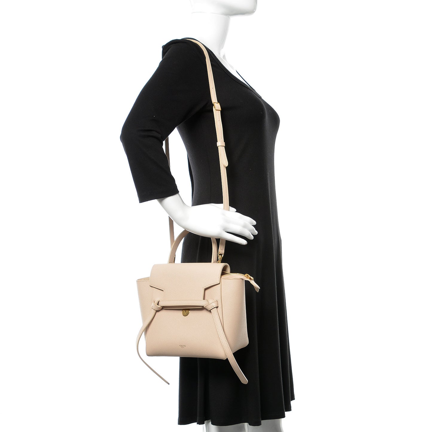 Grained Calfskin Nano Belt Bag Ballerina