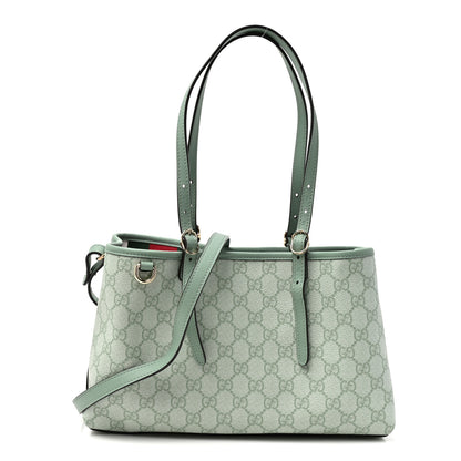 Gucci GG Supreme Monogram Emblem Medium Tote Bag Sage Green 1 of 9