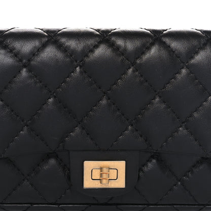 Chanel Aged Calfskin Quilted 2.55 Reissue Flap Belt Bag Clutch Black 8 of 11