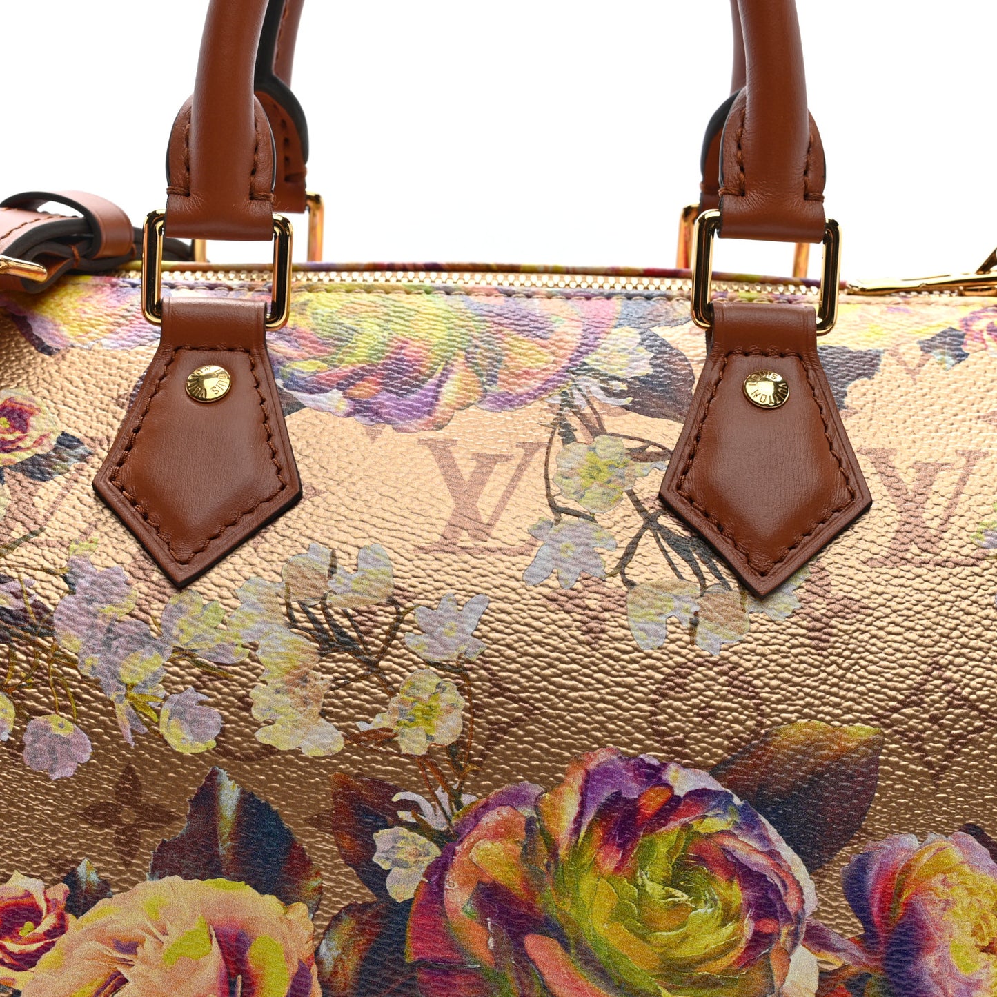 Metallic Monogram LV Garden Speedy Bandouliere 25 Gold