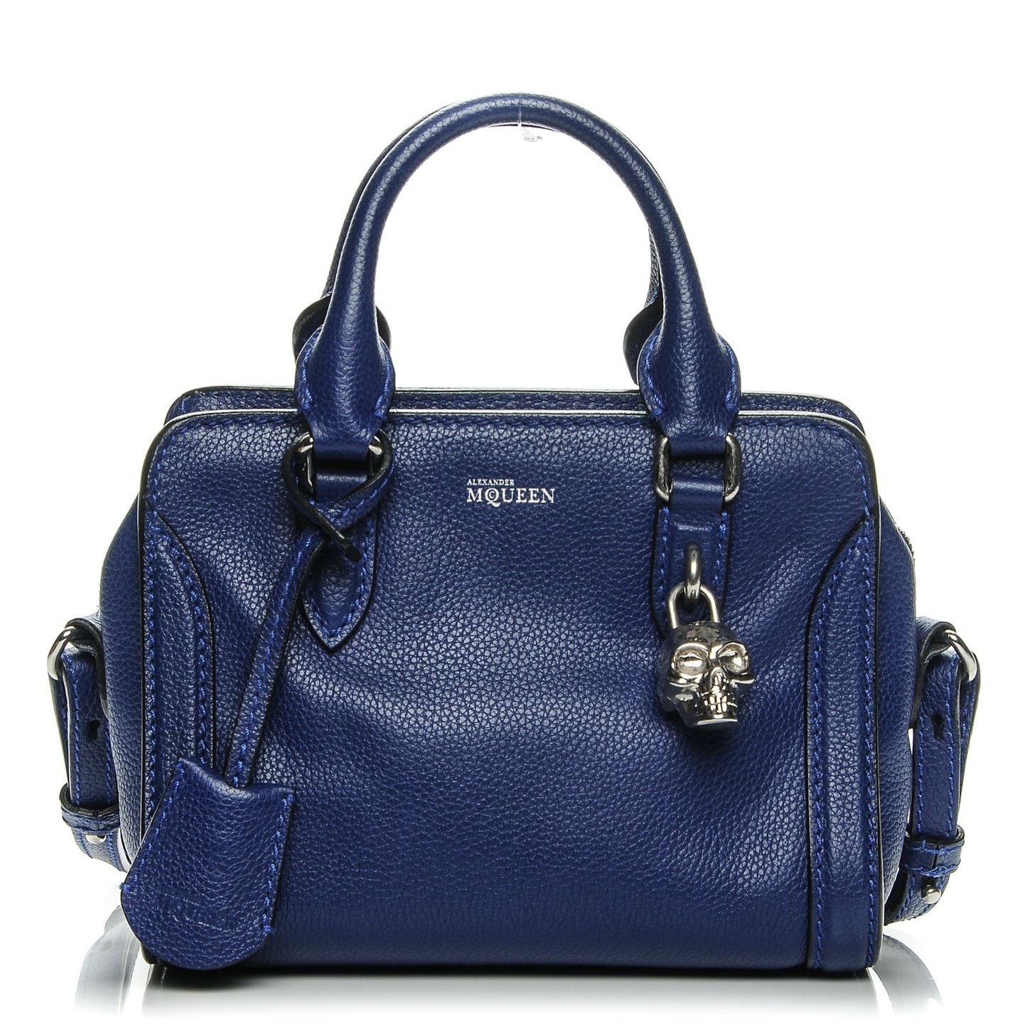 Pebbled Calfskin Mini Padlock Ultramarine
