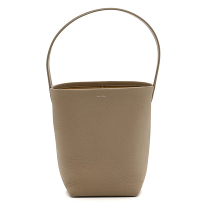 The Row Grained Calfskin Small N/S Park Tote Dark Taupe 1 of 9
