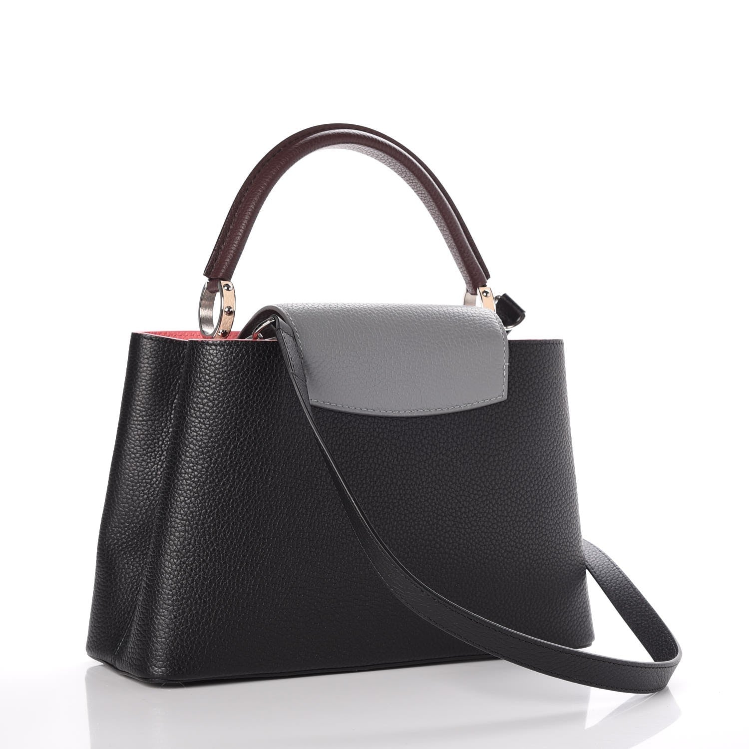 Louis Vuitton Taurillon Capucines PM Black Corail Gris 3 of 7