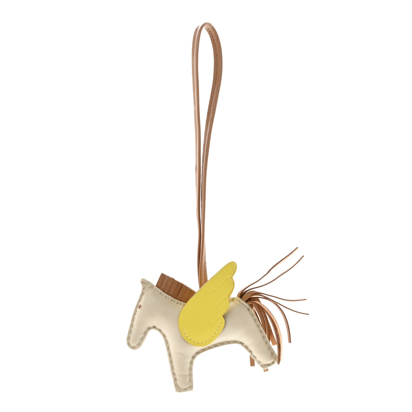 Milo Lambskin Grigri Rodeo Pegase Horse Bag Charm PM Craie Chai Lime