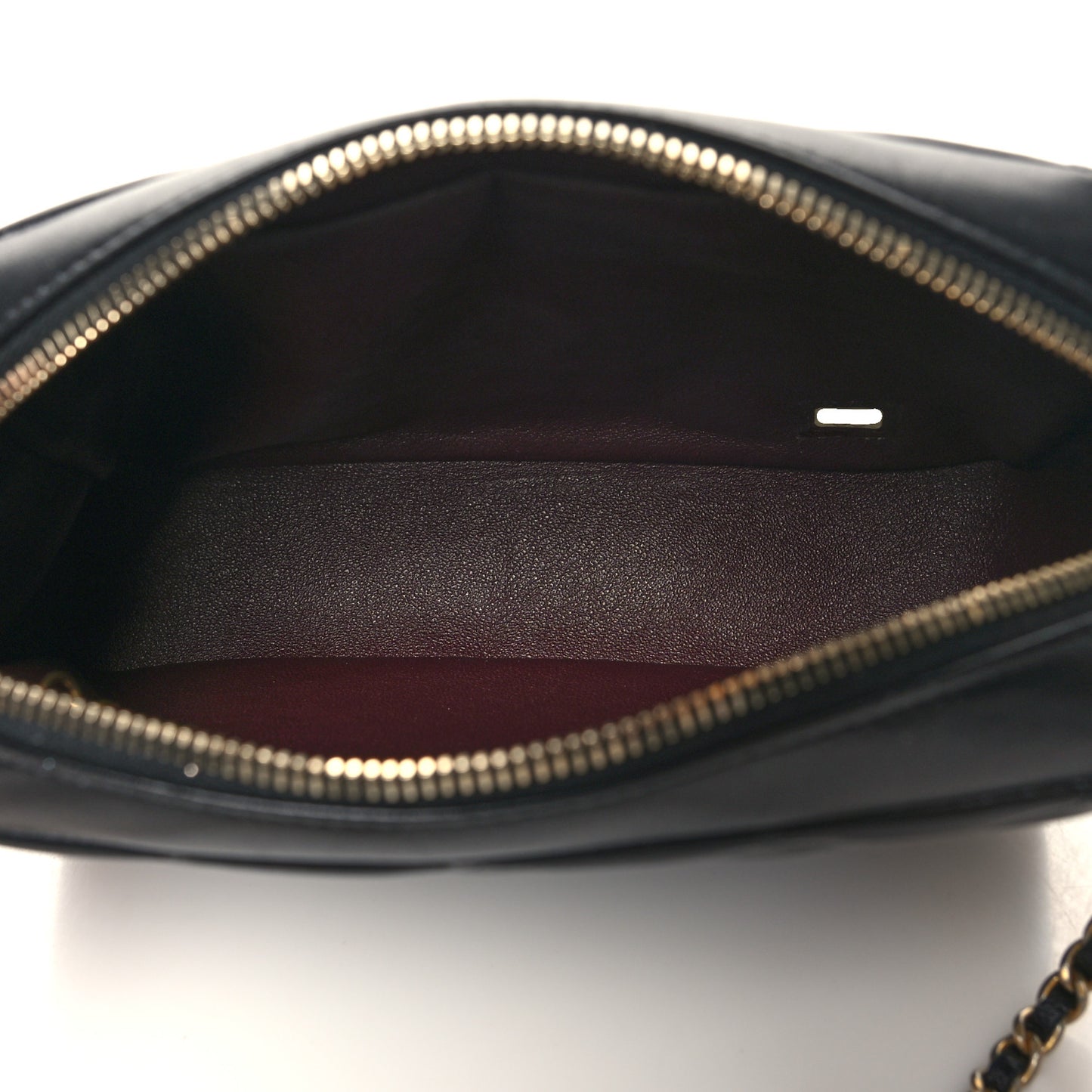 Lambskin Quilted Small Diamond CC Camera Case Black