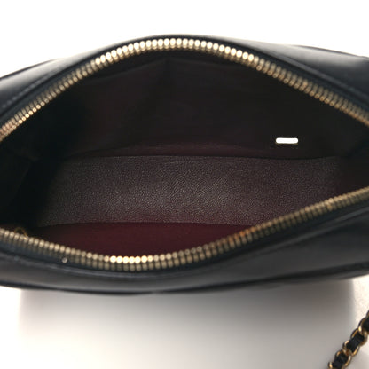Chanel Lambskin Quilted Small Diamond CC Camera Case Black 5 of 11