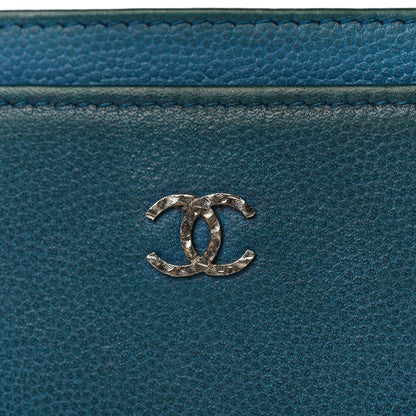 Chanel Caviar Card Holder Blue 9 of 15