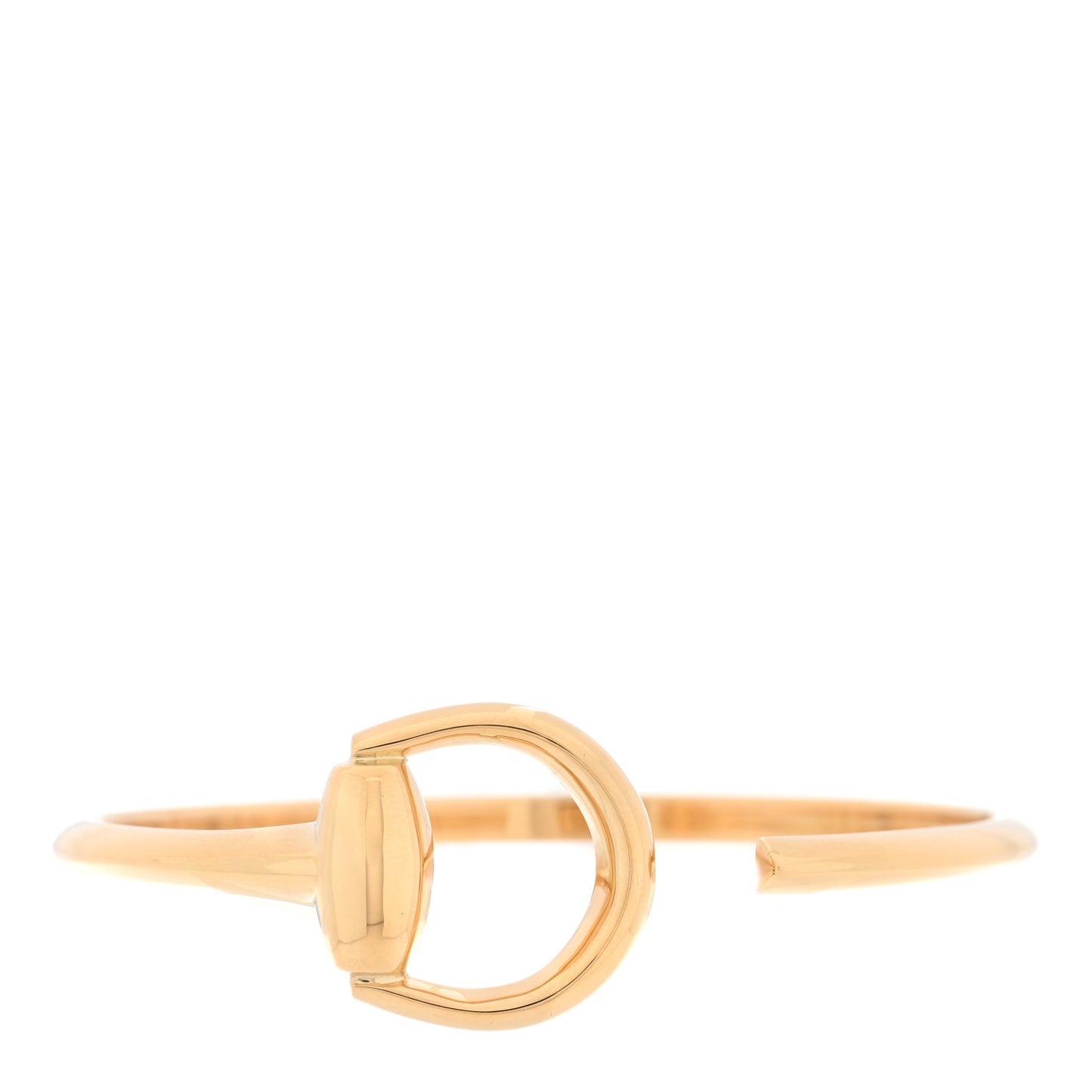 18K Yellow Gold Horsebit Bangle Bracelet