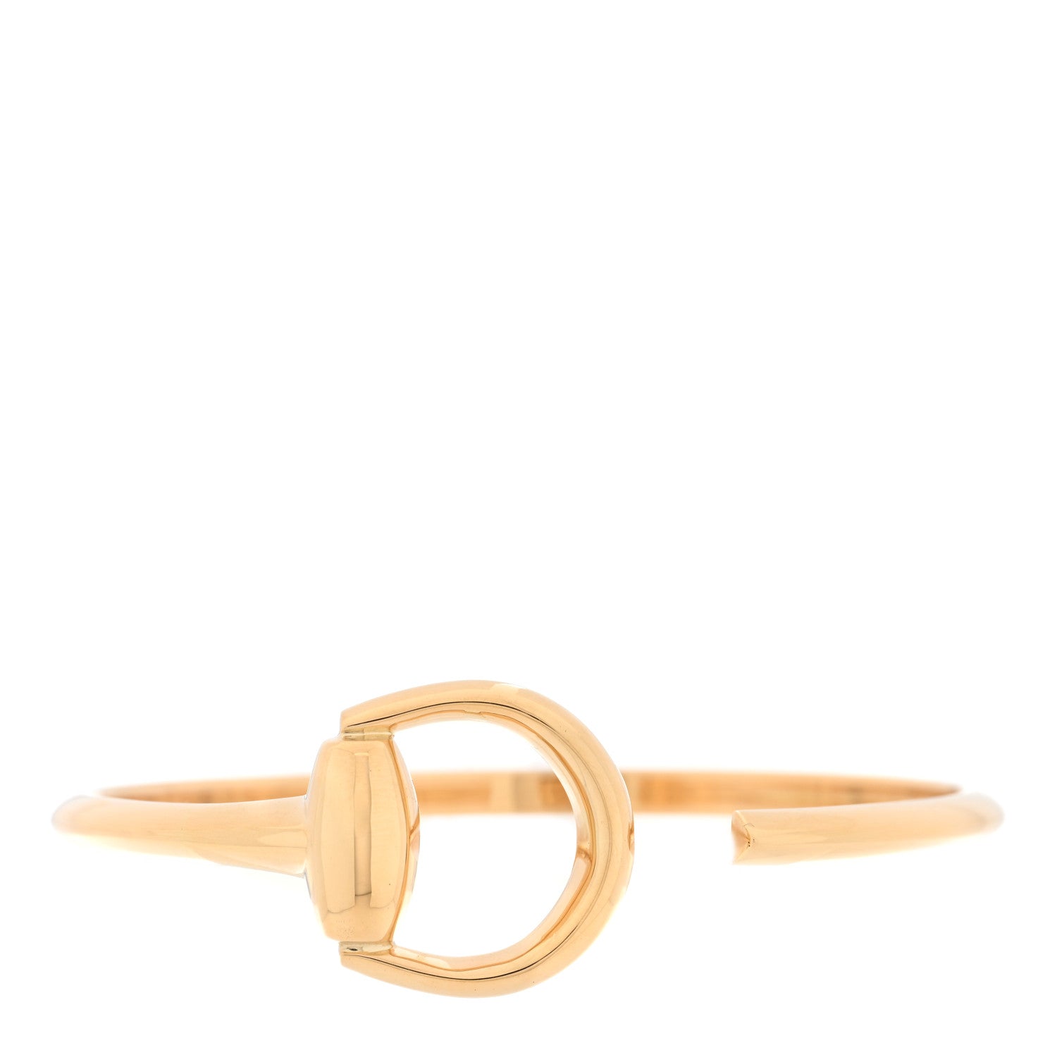 Gucci 18K Yellow Gold Horsebit Bangle Bracelet 1 of 4