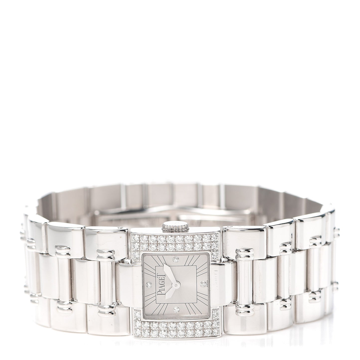 18K White Gold Diamond 21mm Dancer Quartz Watch