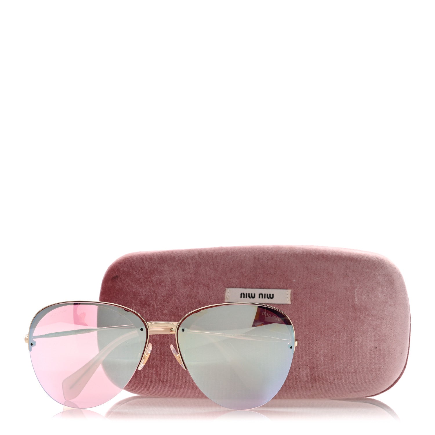 Miu Miu Aviator Sunglasses SMU53P Gold 7 of 7