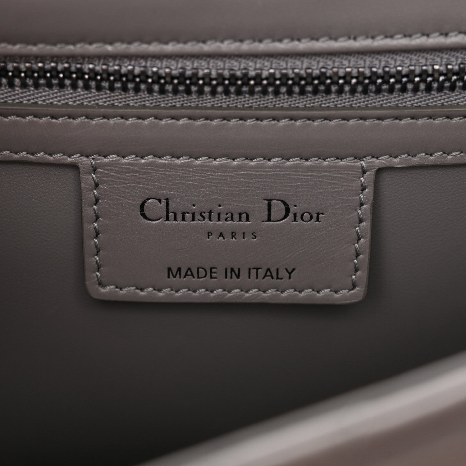 Christian Dior Calfskin Macrocannage Medium Caro Bag Iron Grey 6 of 13