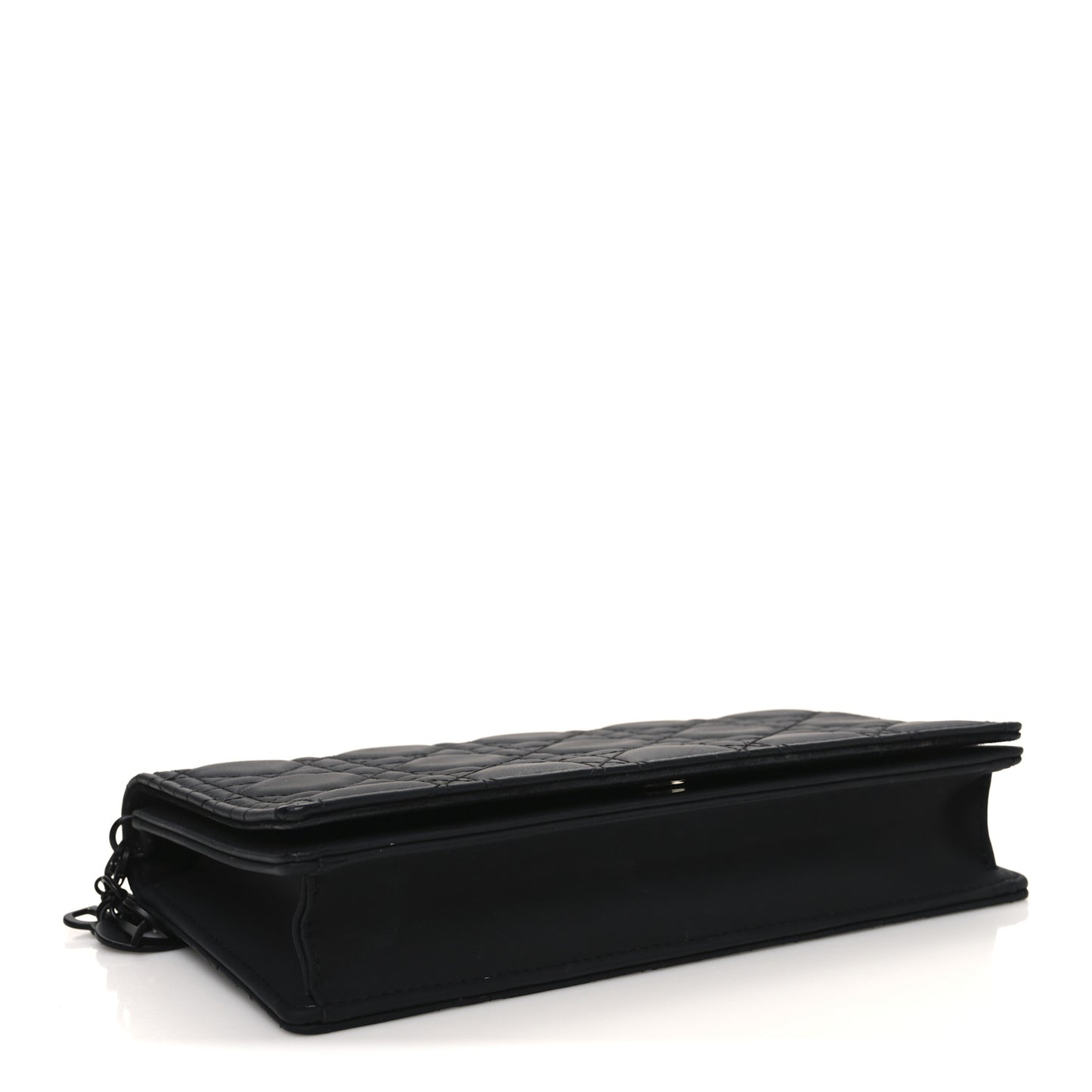 Ultra Matte Calfskin Cannage Lady Dior Clutch Black