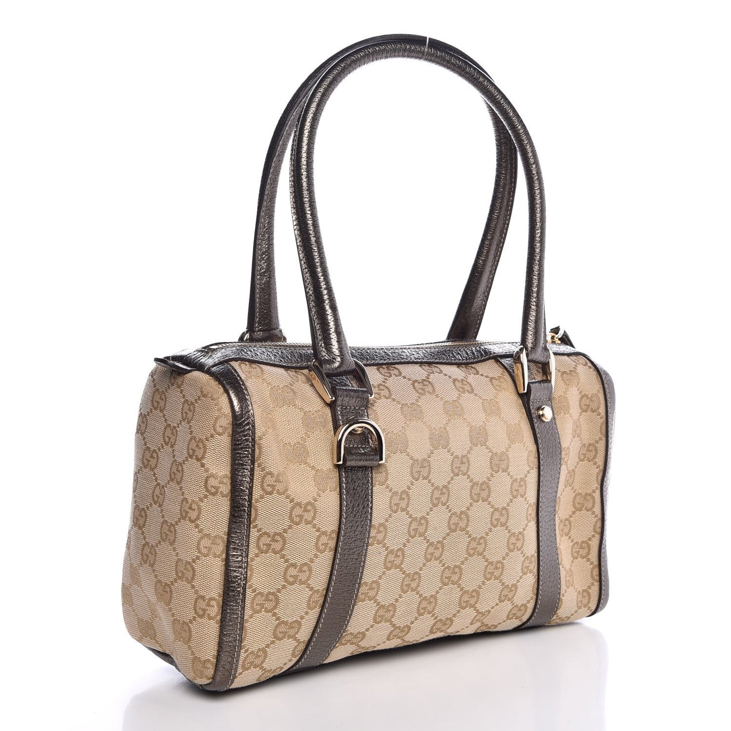 Monogram Small Abbey Boston Metallic Brown