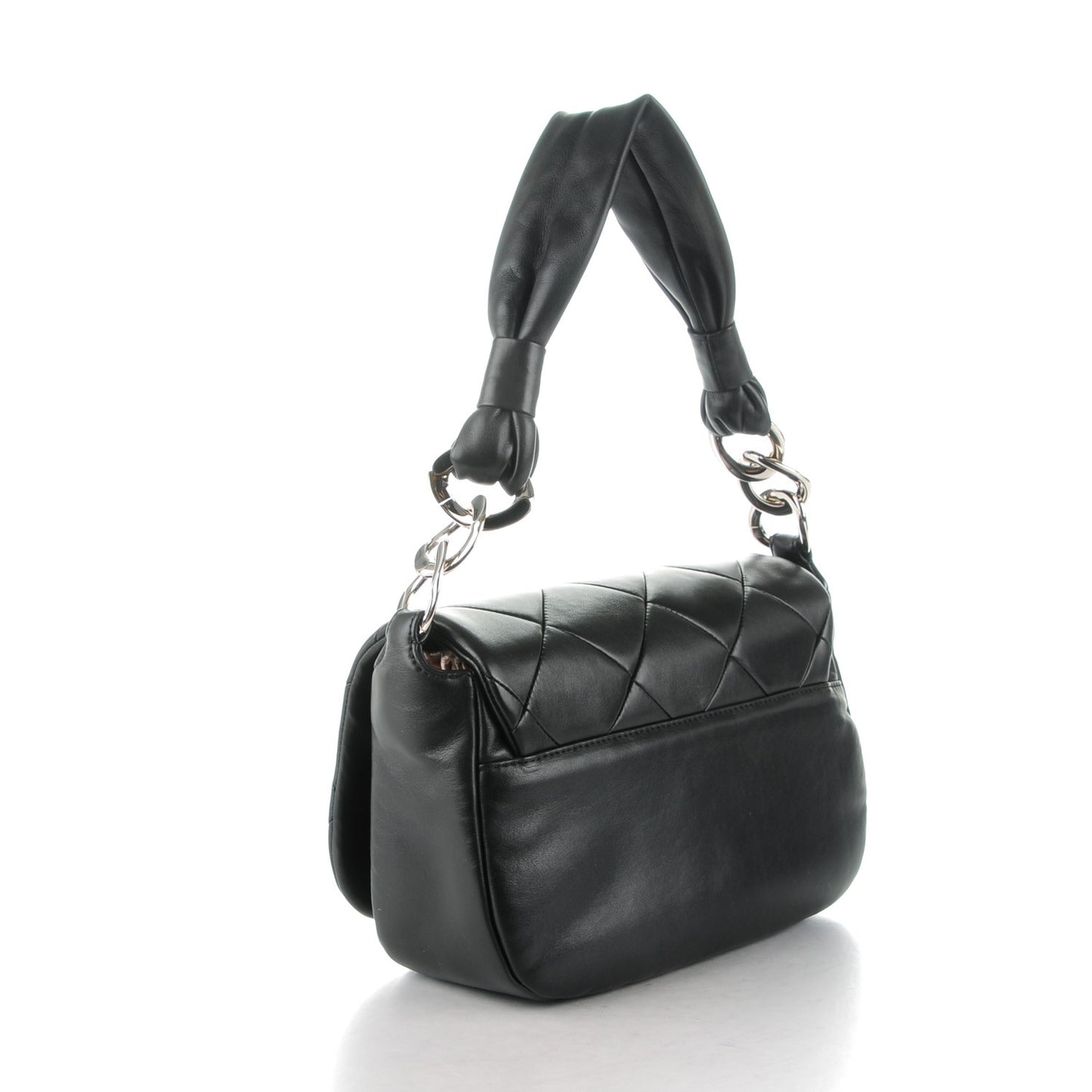 Lambskin Quilted Flap Bag Black