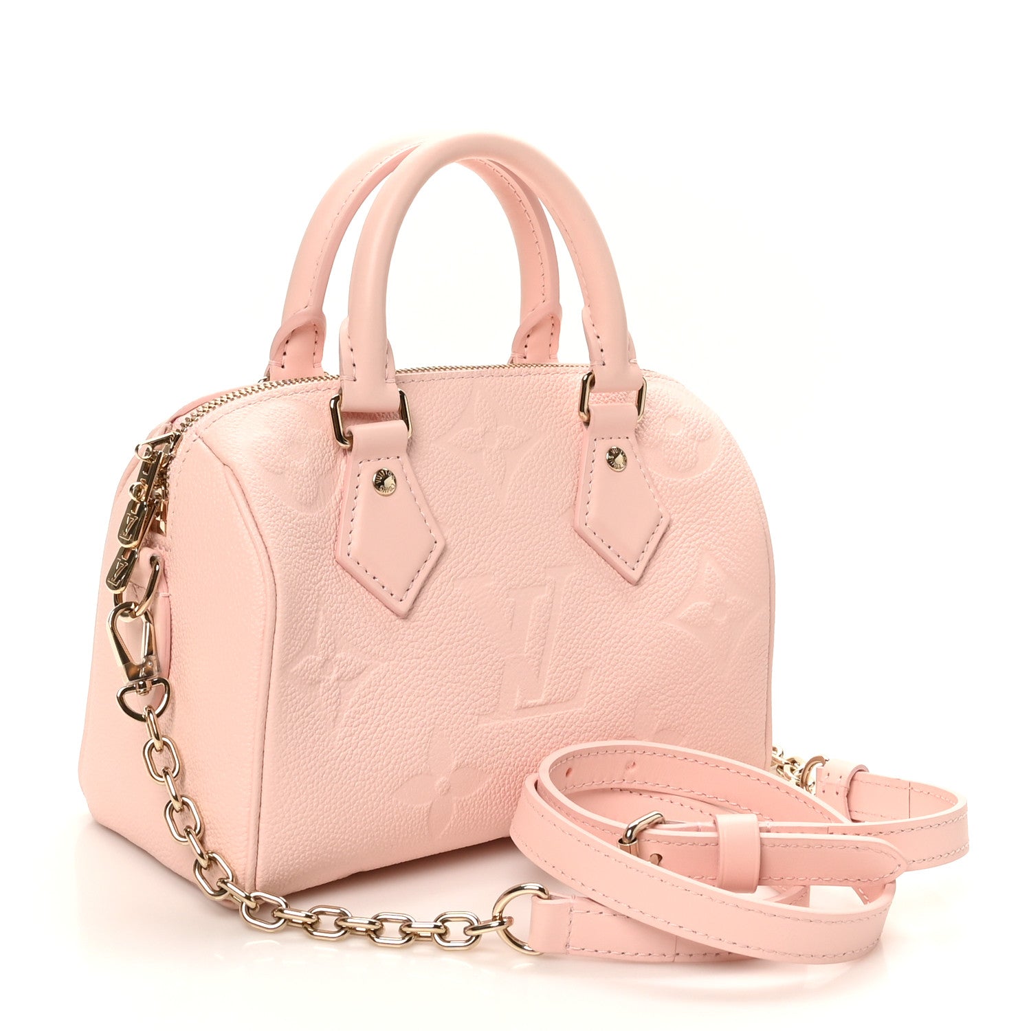 Louis Vuitton Empreinte Monogram Giant Speedy Bandouliere 20 Pink Opale 3 of 9