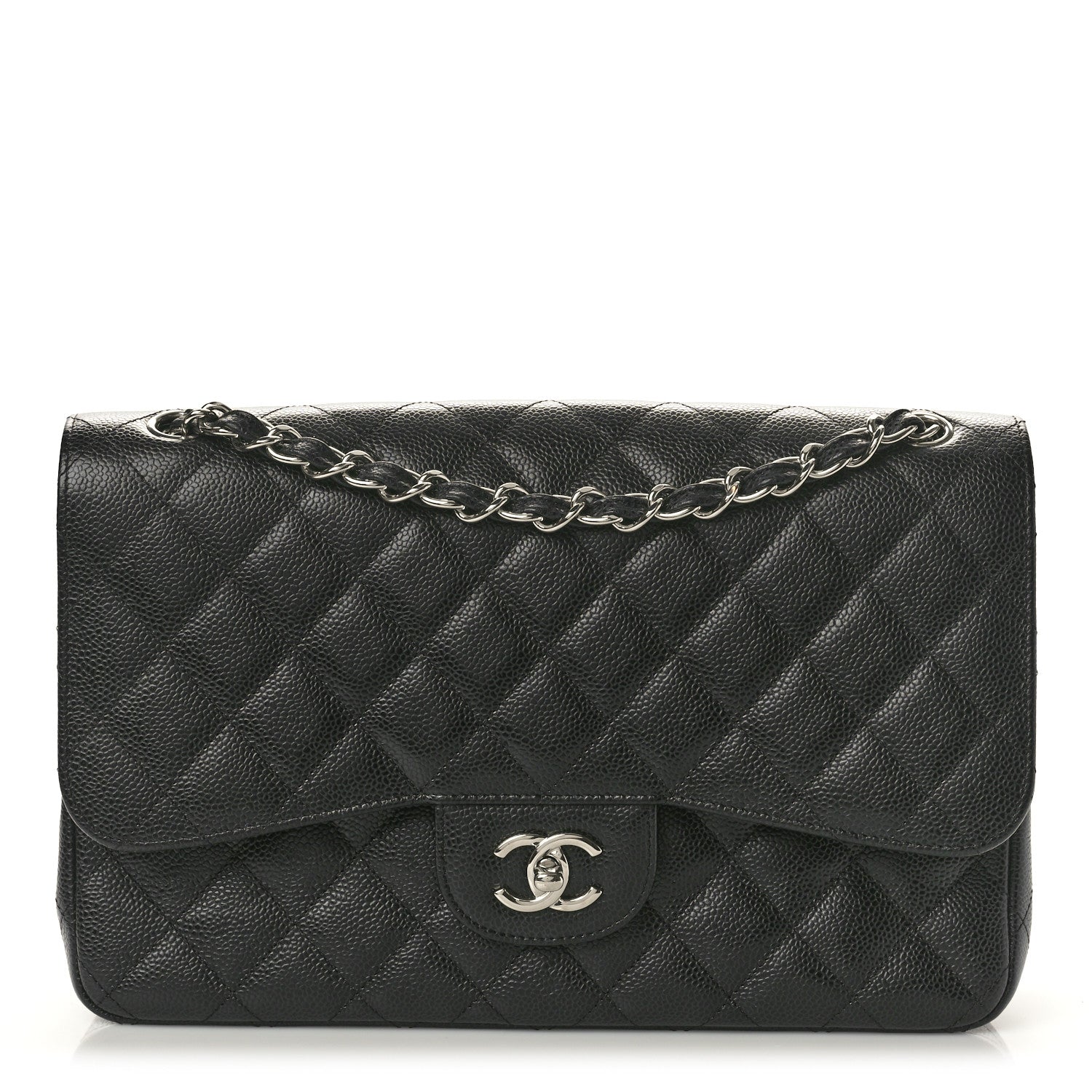Chanel Caviar Quilted Jumbo Double Flap Black 1 of 10