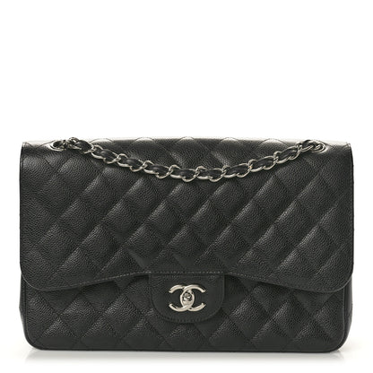 Chanel Caviar Quilted Jumbo Double Flap Black 1 of 10
