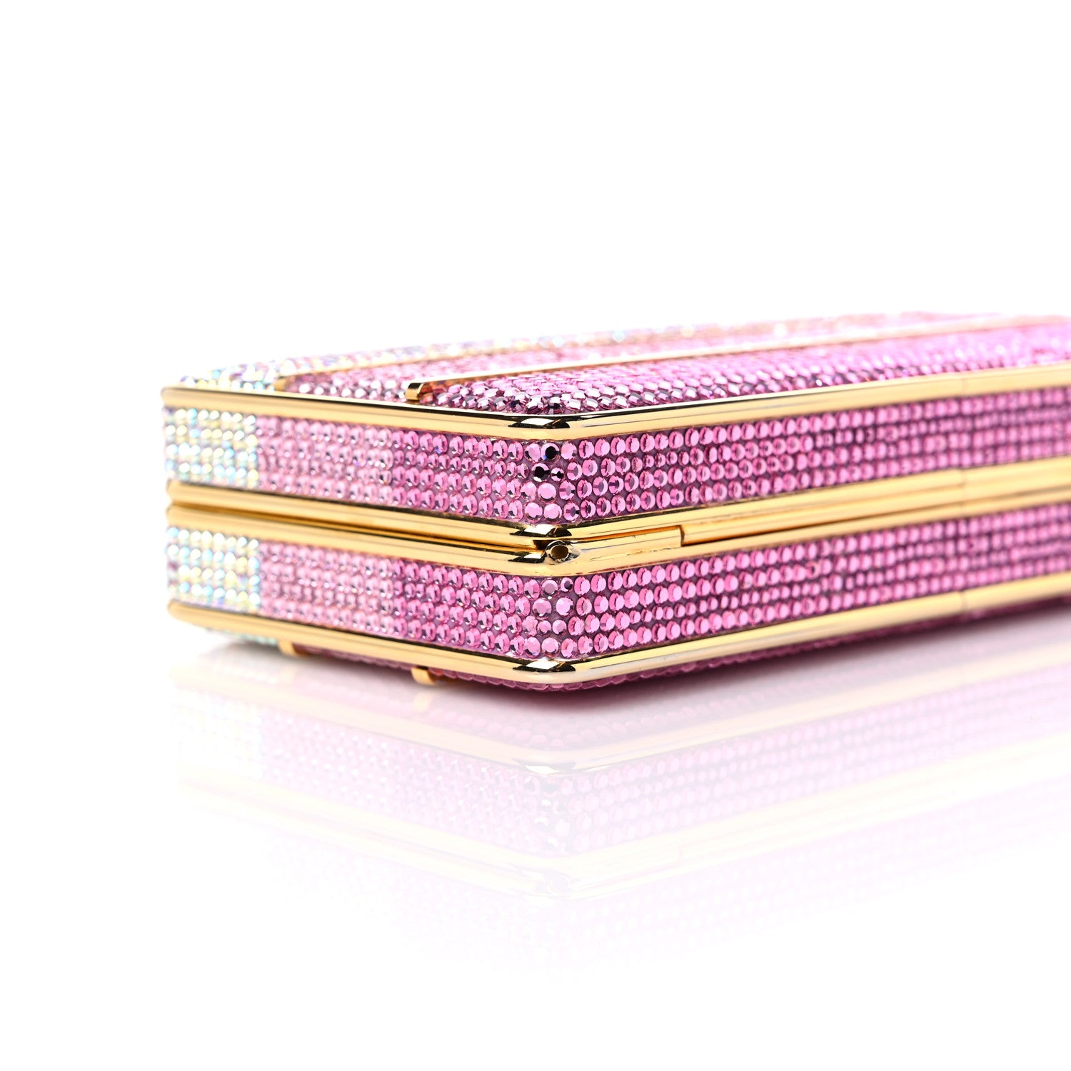 Judith Leiber Swarovski Crystal Minaudiere Clutch Pink Multicolor 7 of 10