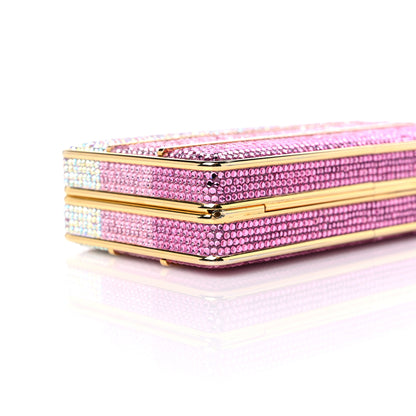 Judith Leiber Swarovski Crystal Minaudiere Clutch Pink Multicolor 7 of 10