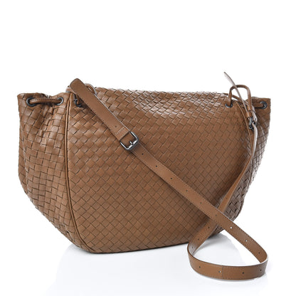 Bottega Veneta Nappa Intrecciato Messenger Bag Light Brown 3 of 10