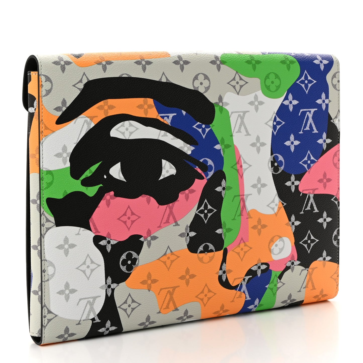 Monogram Portrait Mark Folder Laptop Sleeve Multicolor