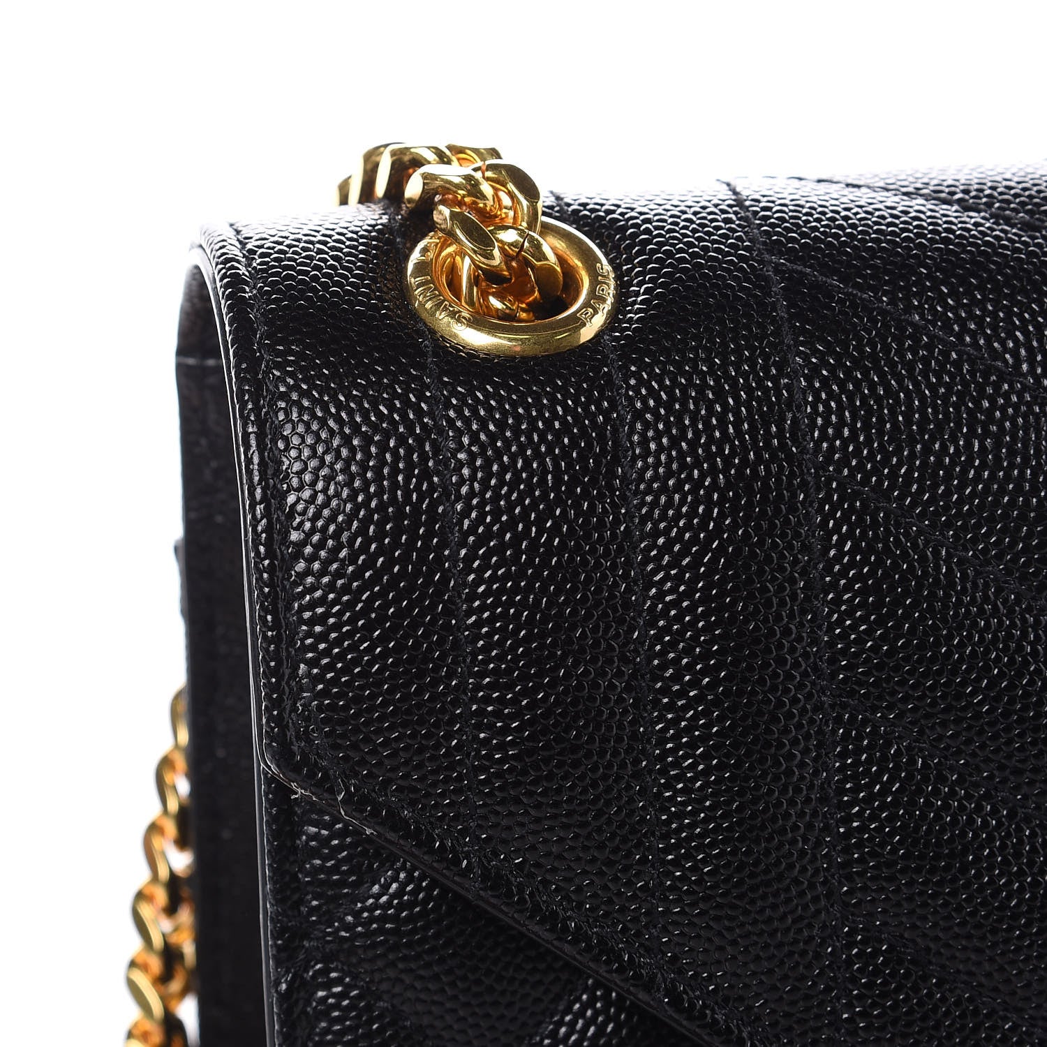 Saint Laurent Grain De Poudre Textured Mixed Matelasse Triquilt Medium Monogram Satchel Black 10 of 10