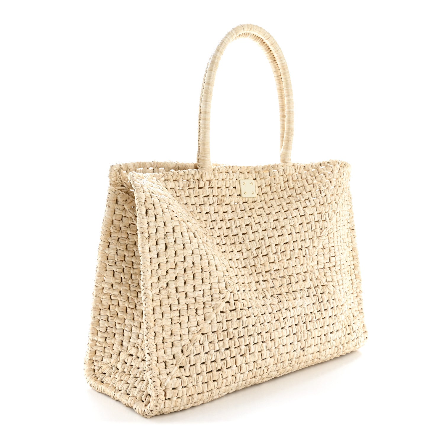 Salvatore Ferragamo Raffia XL Studio Box Tote Natural 4 of 10
