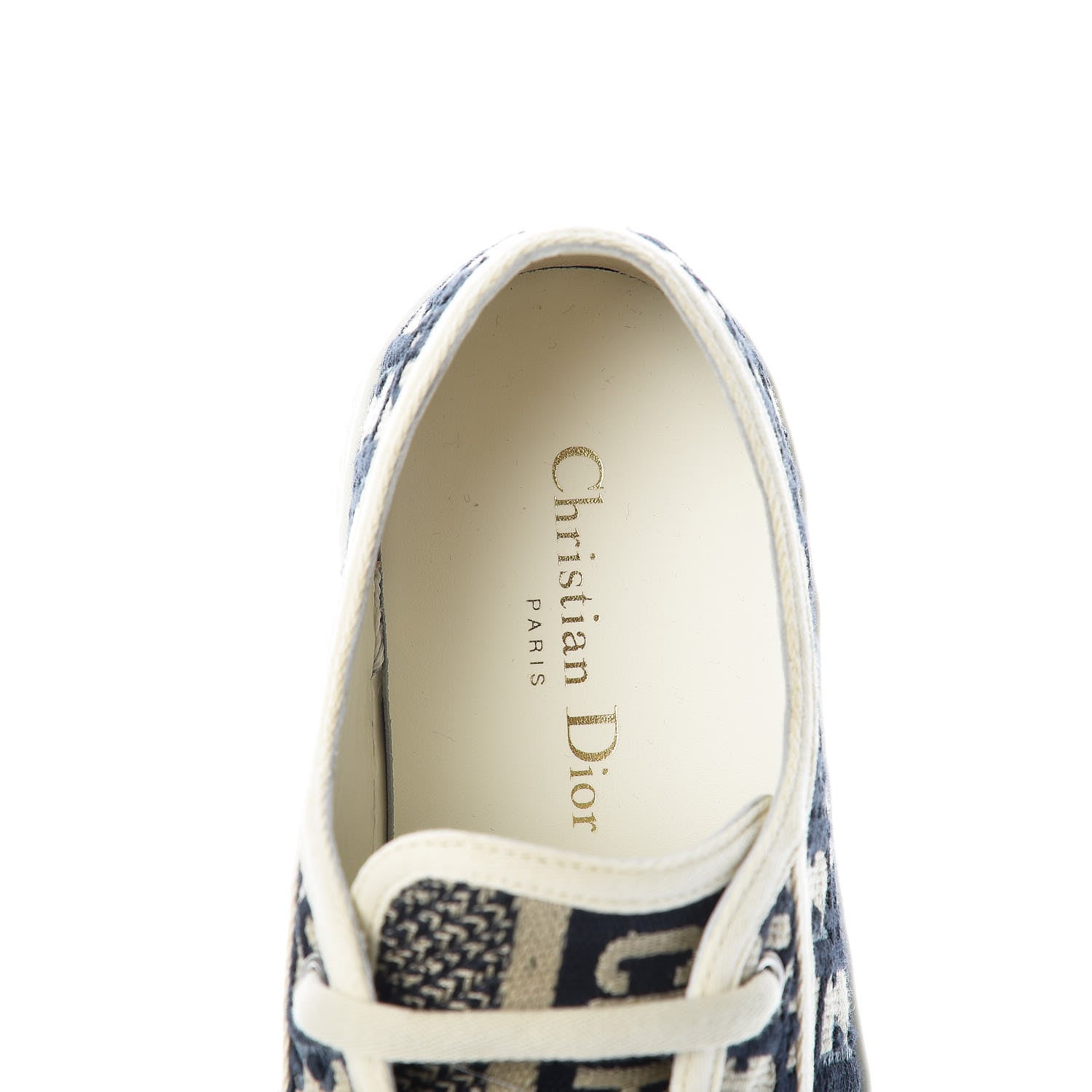 Christian Dior Canvas Oblique Walk'N'Dior Low Top Sneakers 39 Deep Blue 6 of 10