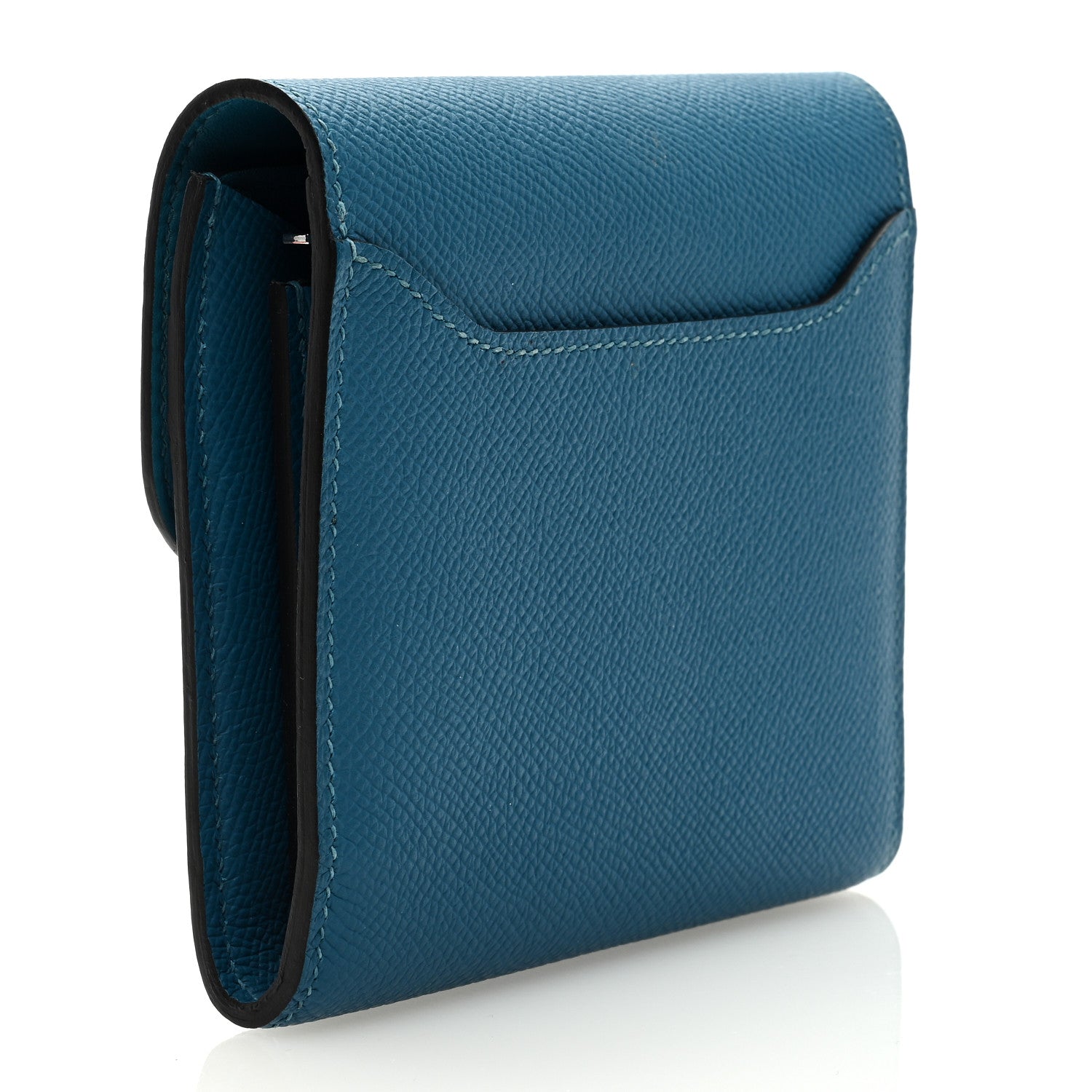 Hermes Epsom Constance Compact Wallet Bleu Izmir 3 of 6