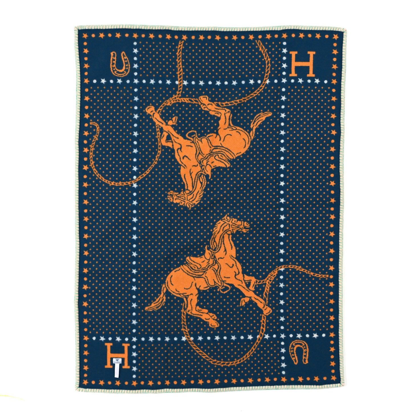 Wool Cashmere Western And Company Blanket Indigo