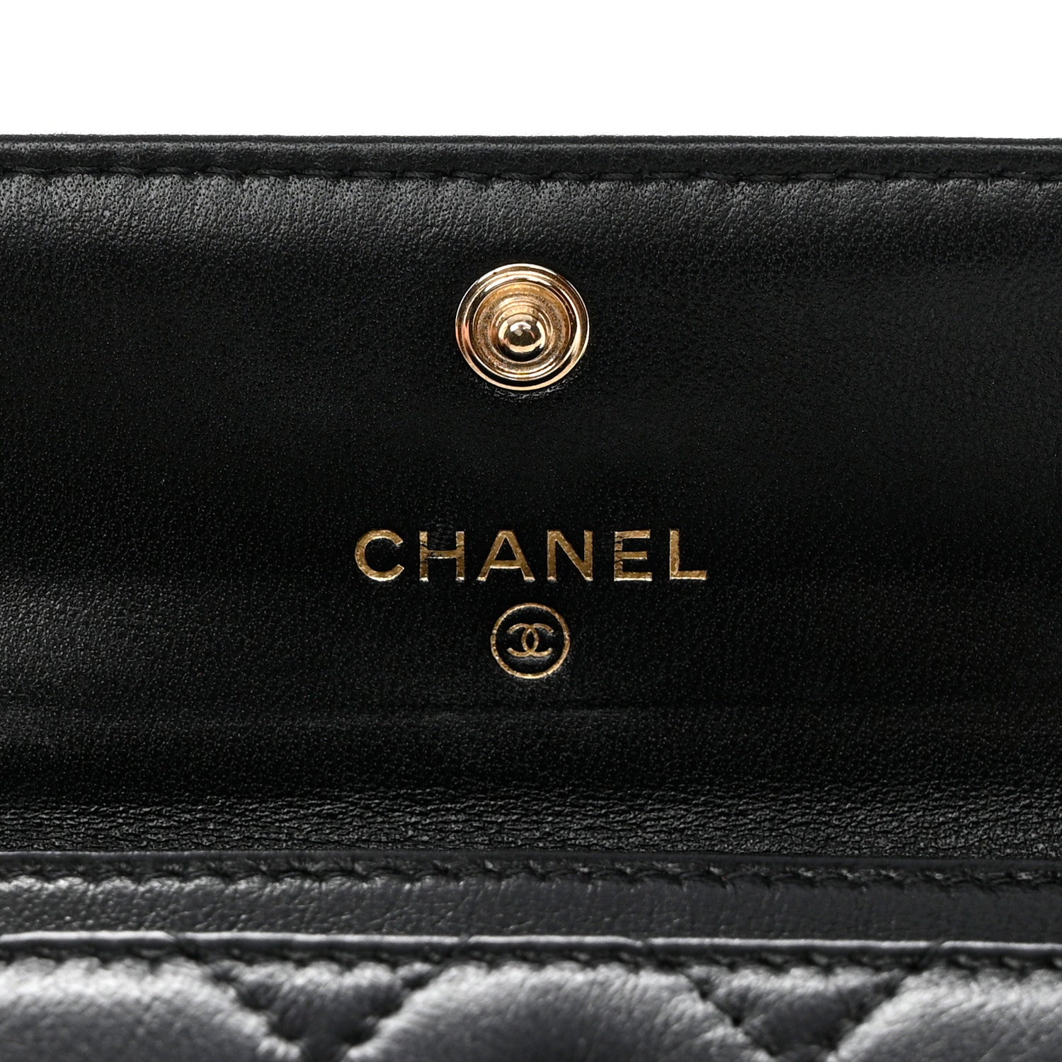 Chanel Lambskin Quilted Flap Card Holder Black 6 of 10