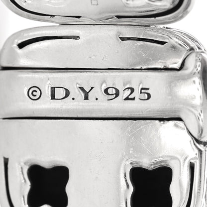 David Yurman Sterling Silver Diamond Quartz Mother of Pearl Chiclet One Row Bracelet 4 of 4