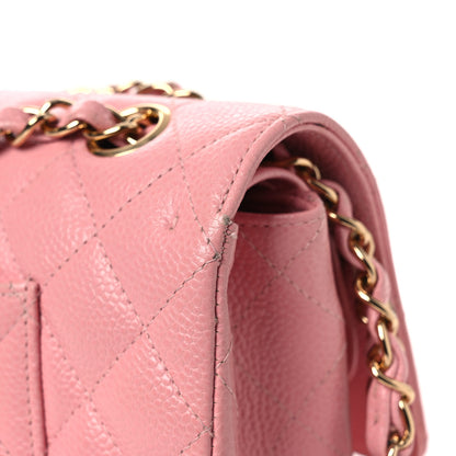 Chanel Caviar Quilted Medium Double Flap Pink 12 of 15