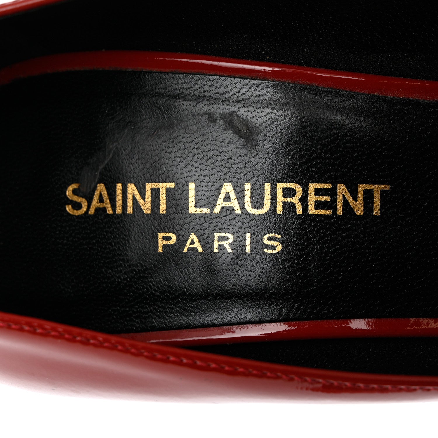 Saint Laurent Patent Calfskin Zoe 105 Pump 37.5 Red 7 of 11