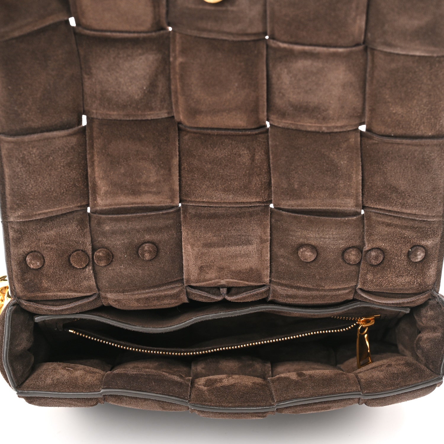 Bottega Veneta Suede Maxi Intrecciato Padded Chain Cassette Crossbody Bag Fondant 5 of 9