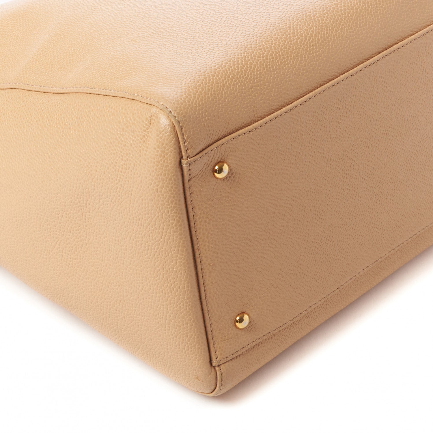 Chanel Caviar Large CC Shoulder Bag Beige 5 of 9
